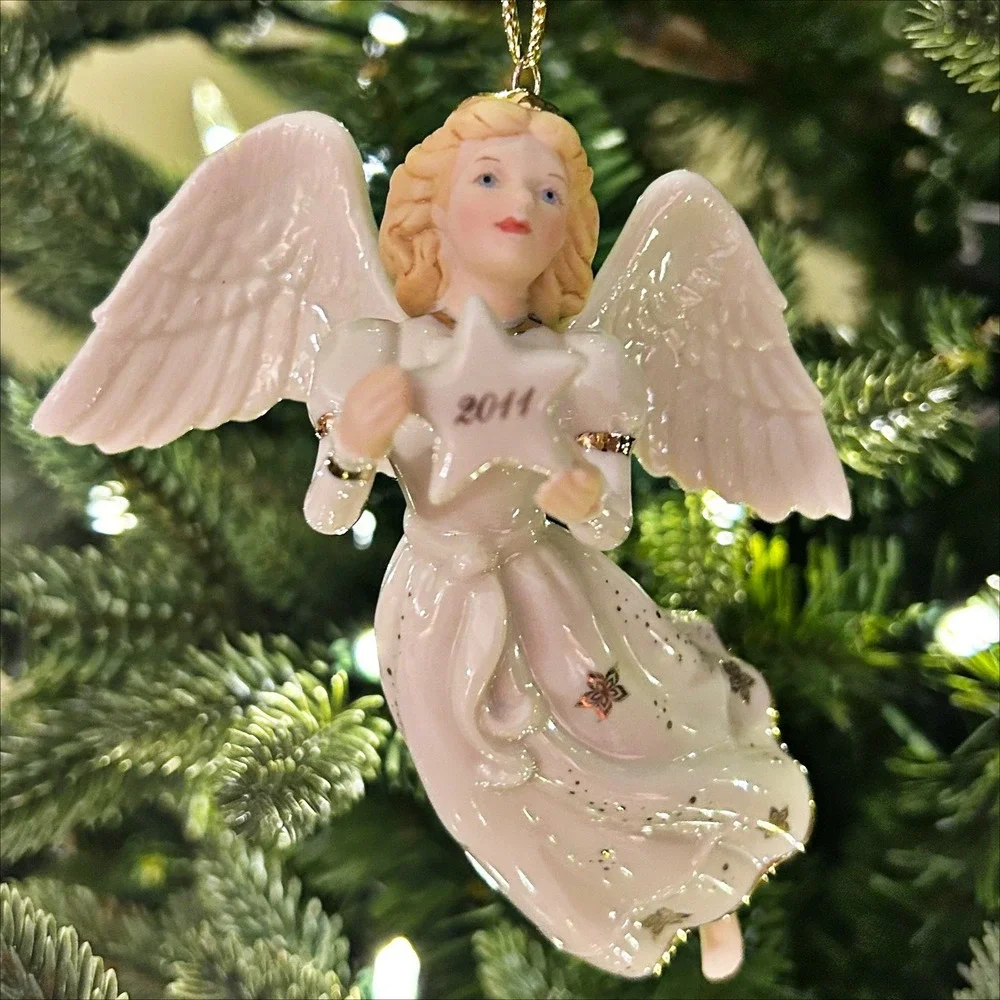 Lenox Christmas Angel Ornament 2011 Midnight Star Angel w Original Box Xmas Tree